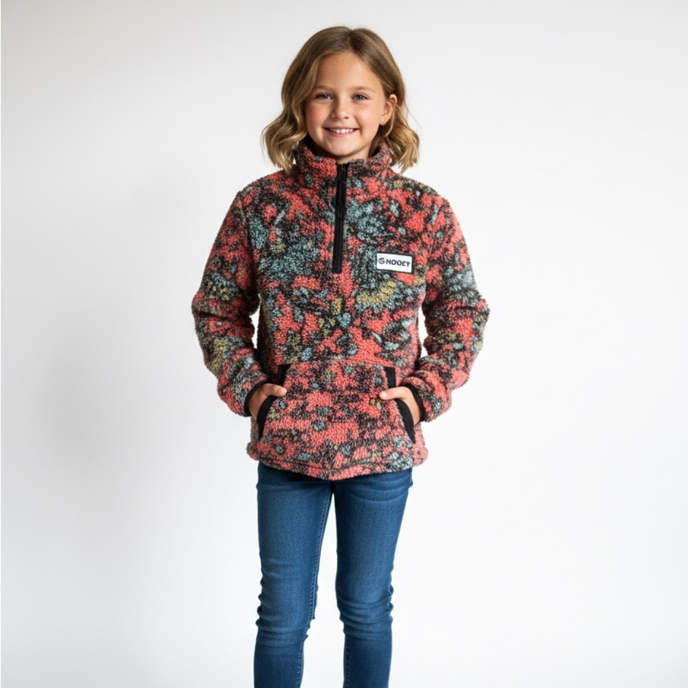 Hooey Kids' Colorful Sherpa Fleece Pullover XS - Picture 2 of 10